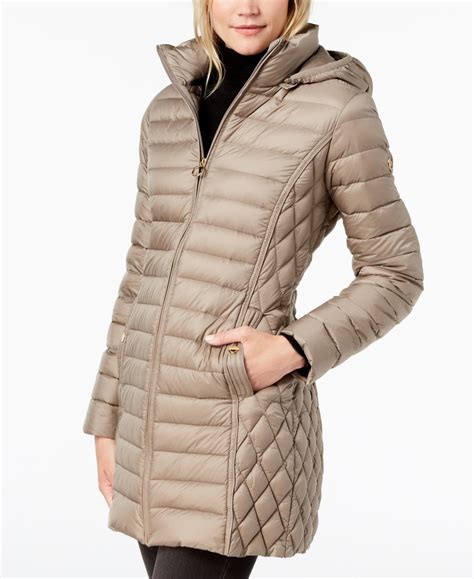 michael kors packable down coat macy& 39|Michael Kors down filled coat.